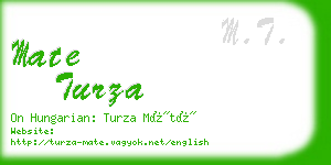 mate turza business card